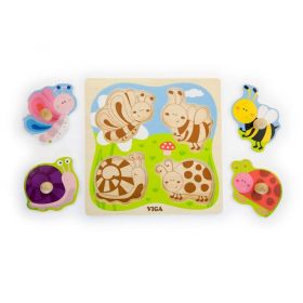Dřevěné vkládací puzzle hmyz Viga