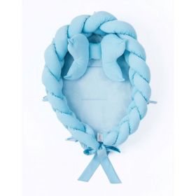 Pletené hnízdečko pro miminko Velvet Belisima blue
