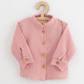 Kojenecká mušelínová košile New Baby Soft dress růžová | 56 (0-3m), 68 (4-6m), 74 (6-9m), 80 (9-12m), 86 (12-18m)
