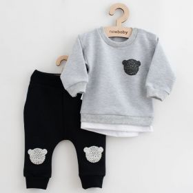 Kojenecká souprava tričko a tepláčky New Baby Brave Bear ABS šedá Šedá | 68 (4-6m), 74 (6-9m), 80 (9-12m), 86 (12-18m)