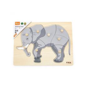 Dětské dřevěné puzzle vkládačka Montessori Viga Slon