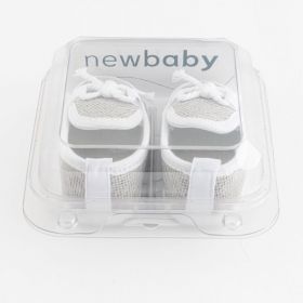 Kojenecké mokasíny-capáčky New Baby šedá 3-6 m Šedá
