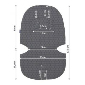 Podložka do kočárku Zaffiro grafit 63,5 cm WOMAR