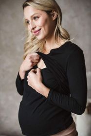 Těhotenské a kojící tričko Milk Shirt milk & love bílo modré pásky Dle obrázku
