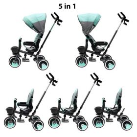 Dětská tříkolka Baby Mix 5v1 RELAX 360° růžová