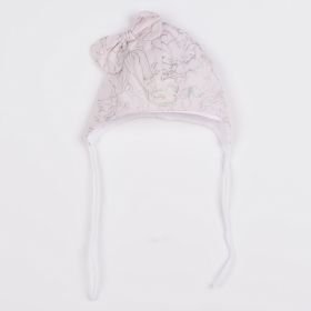 Kojenecká bavlněná čepička s mašličkou New Baby NUNU růžová