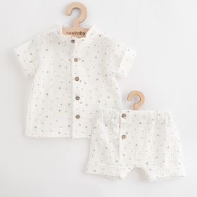 Kojenecká mušelínová košile s kraťasy New Baby Arthur Bílá