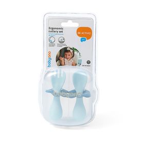 Ergonomický příbor pro děti Baby Ono modrozelený