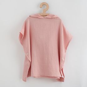 Dětské mušelínové pončo New Baby Feeling růžová 35 cm | XS