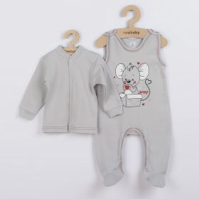 Kojenecká soupravička New Baby Mouse šedá Šedá