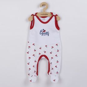 Kojenecké bavlněné dupačky New Baby Cherry Červená