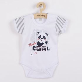 Kojenecké body s krátkým rukávem New Baby Panda Šedá