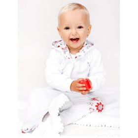Semišková mikinka s kapucí Bílá NEW BABY