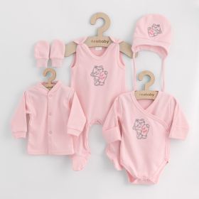 5-dílná kojenecká soupravička do porodnice New Baby Classic růžová