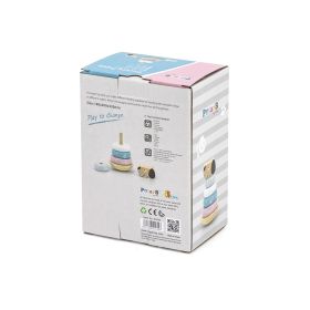 Dřevěná skládací pyramida Viga Pejsek multicolor