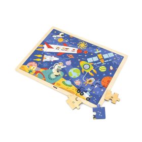 Dřevěné puzzle poznávej vesmír Viga 48 dílků