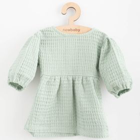 Kojenecké mušelínové šaty New Baby Comfort clothes šalvějová Zelená | 68 (4-6m), 74 (6-9m), 80 (9-12m), 86 (12-18m)
