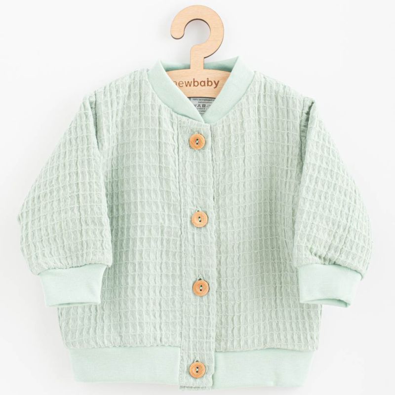 Kojenecký mušelínový kabátek New Baby Comfort clothes šalvějová Zelená