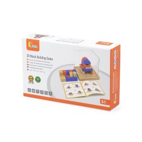 Dřevěná hra Viga Stavební bloky 3D