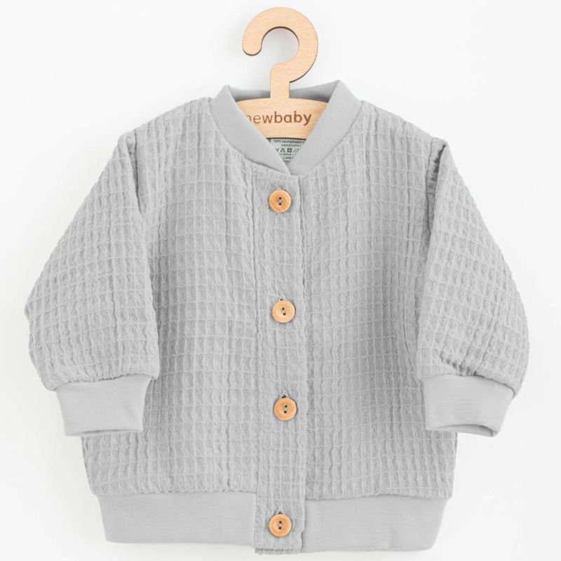 Kojenecký mušelínový kabátek New Baby Comfort clothes šedá Šedá