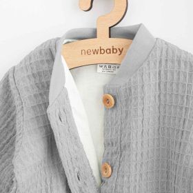 Kojenecký mušelínový kabátek New Baby Comfort clothes šedá Šedá