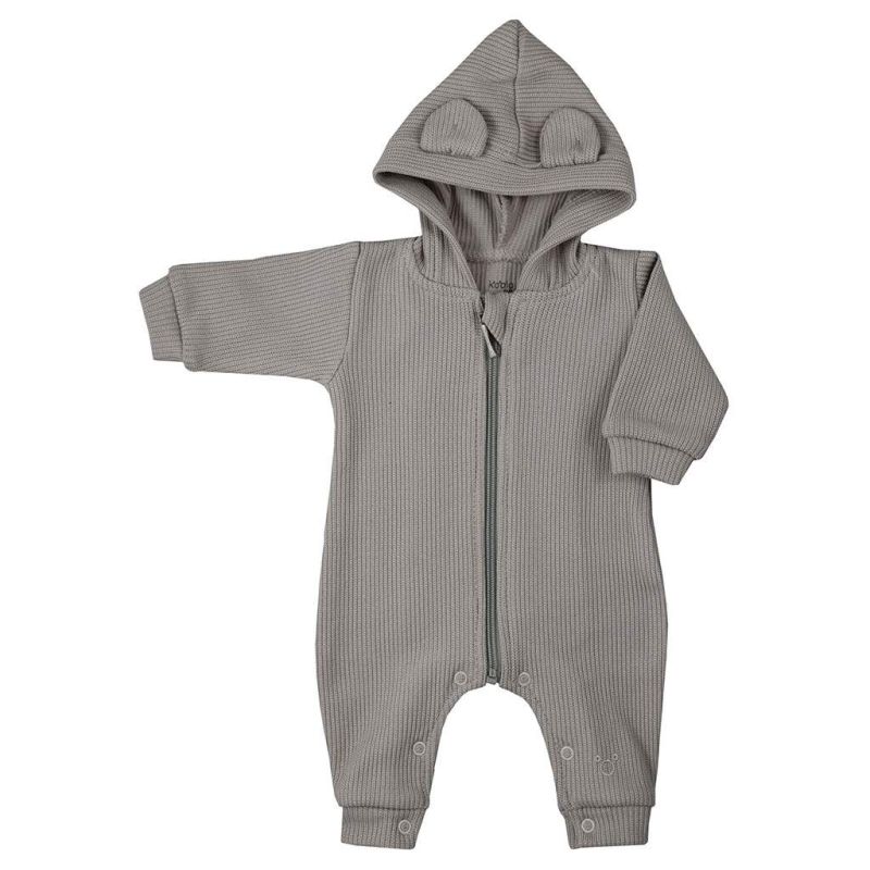 Kojenecký overal s kapucí a oušky Koala Pure beige Béžová