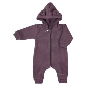 Kojenecký overal s kapucí a oušky Koala Pure purple Fialová | 62 (3-6m), 80 (9-12m)