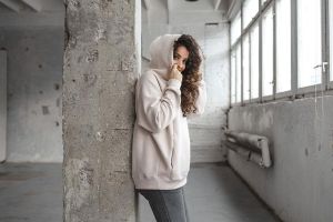 Těhotenská a kojící mikina Motherhood oversize milk & love béžová