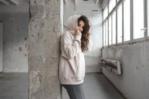 Těhotenská a kojící mikina Motherhood oversize milk & love béžová