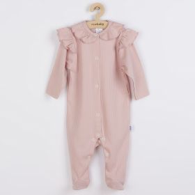 Kojenecký bavlněný overal New Baby Stripes růžový