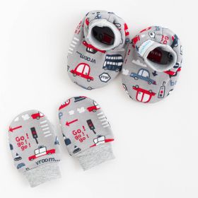 Kojenecký bavlněný set-capáčky a rukavičky New Baby Go!go!go! Dle obrázku | Univerzální