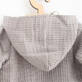 Kojenecký mušelínový overal s kapucí New Baby Comfort clothes šedá Šedá