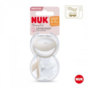Šidítko NUK MommyFeel 0-9m 2 ks modro šedá