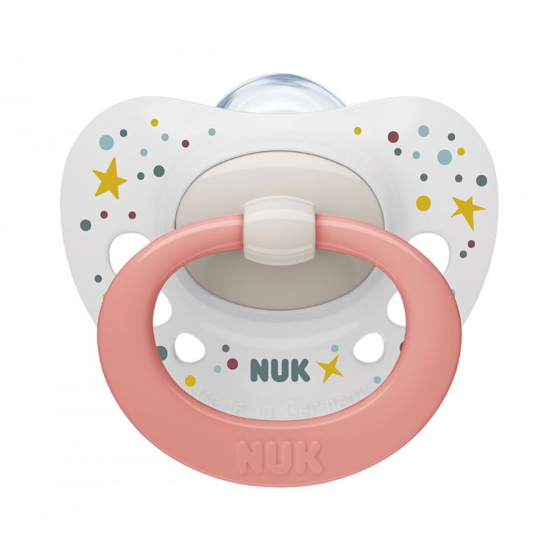 Šidítko NUK Signature 0-6m broskvovo bílá Dle obrázku