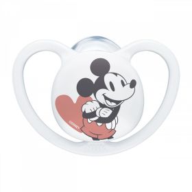 Šidítko Space NUK 6-18m Disney Mickey Mouse bílá | 6-18 m