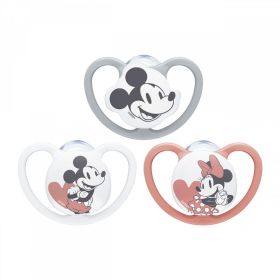 Šidítko Space NUK 6-18m Disney Mickey Mouse šedá Šedá