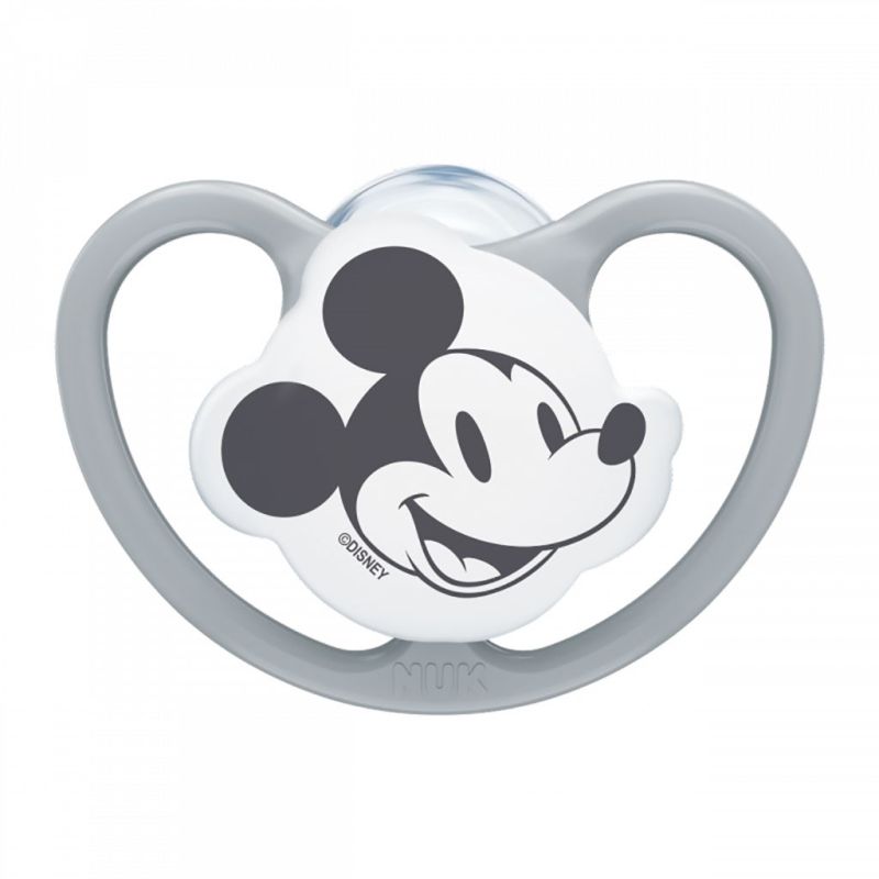 Šidítko Space NUK 6-18m Disney Mickey Mouse šedá Šedá
