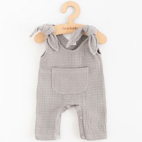 Kojenecké mušelínové lacláčky New Baby Comfort clothes šedá Šedá