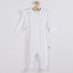 Kojenecký bavlněný overal New Baby Stripes bílý