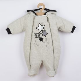 Zimní kojenecká kombinéza s kapucí Koala Star Vibes Šedá