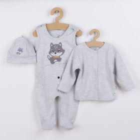 3-dílná dětská souprava Koala Doggy Šedá
