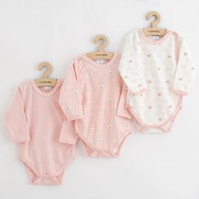 Kojenecké celorozepínací body New Baby Classic II Holka 3ks růžová | 50, 62 (3-6m), 68 (4-6m)