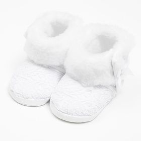 Kojenecké zimní krajkové kozačky New Baby 0-3 m bílé | 116/122