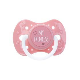 Uklidňující silikonový dudlík 0m+ Akuku My Princess Růžová | 0- 12 m