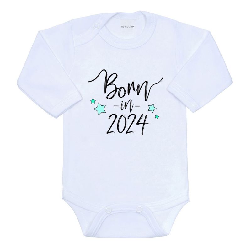 Body s potiskem New Baby Born in 2024 Bílá