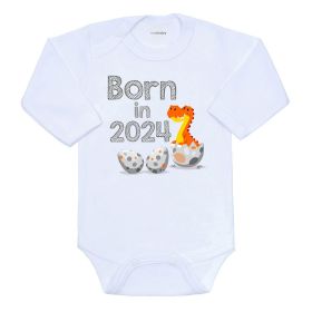 Body s potiskem New Baby Born in 2024 dinosaurus Bílá | 86 (12-18m)