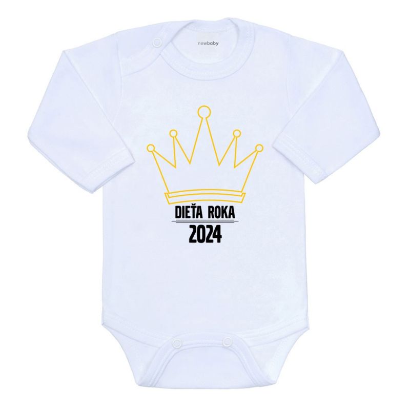 Body s potiskem New Baby Dieťa roka 2024 Bílá