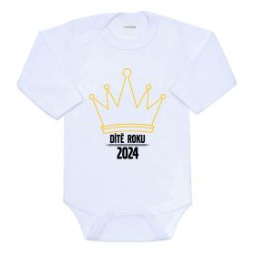 Body s potiskem New Baby Dítě roku 2024 Bílá | 56 (0-3m), 62 (3-6m), 68 (4-6m), 74 (6-9m), 80 (9-12m), 86 (12-18m)