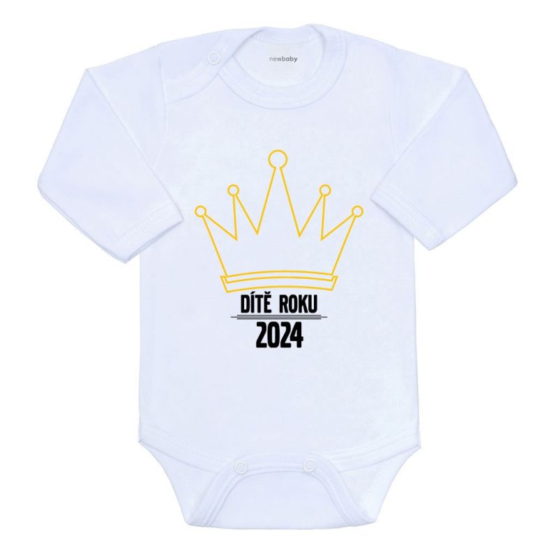 Body s potiskem New Baby Dítě roku 2024 Bílá