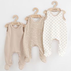 Kojenecké dupačky New Baby Classic II Uni 3ks béžové | 50, 56 (0-3m), 68 (4-6m)